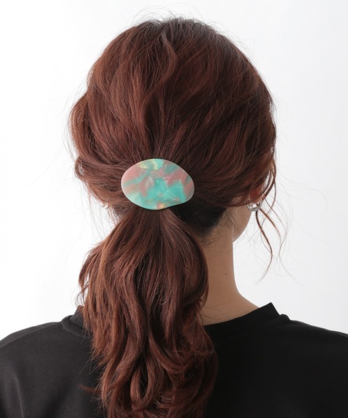 GLOBAL WORK（グローバルワーク）の「BIGカラーヘアゴム/956267（ヘアゴム・レディース・その他2/オフホワイト/パープル・FREE）」の3枚目の写真