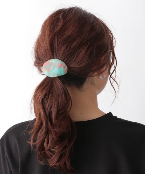 GLOBAL WORK（グローバルワーク）の「BIGカラーヘアゴム/956267（ヘアゴム・レディース・その他2/オフホワイト/パープル・FREE）」の4枚目の写真