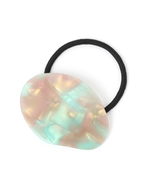 GLOBAL WORK（グローバルワーク）の「BIGカラーヘアゴム/956267（ヘアゴム・レディース・その他2/オフホワイト/パープル・FREE）」の5枚目の写真