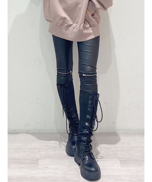 GYDA(ジェイダ)の「KNEE ZIP レギンス(その他パンツ・レディース・ブラック・SMALL)」の12枚目の写真