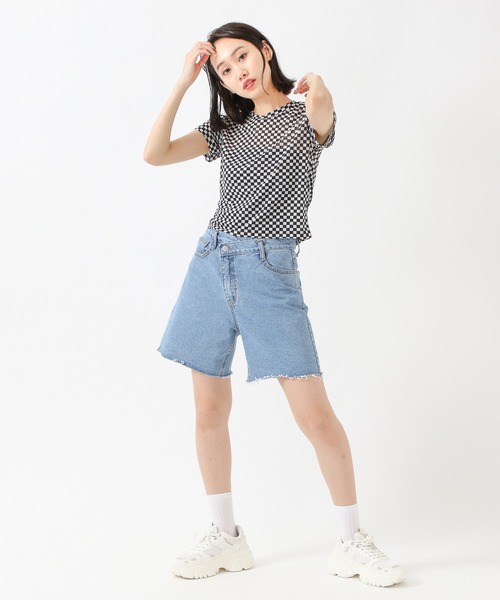 ALAND（エーランド）の「3.3 Field Trip／チェッカーボード半袖T　2218873（Tシャツ/カットソー・レディース・ブラック/ベージュ・FREE）」の13枚目の写真