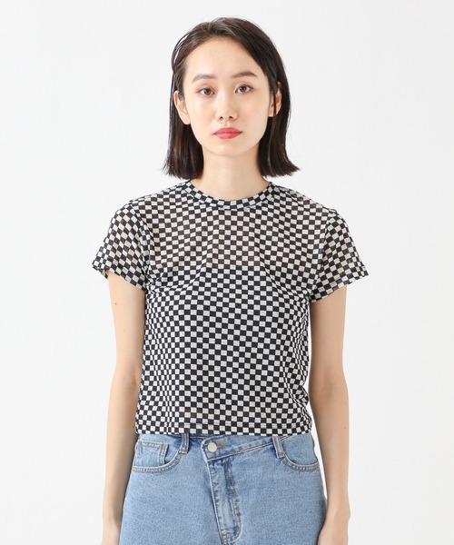 ALAND（エーランド）の「3.3 Field Trip／チェッカーボード半袖T　2218873（Tシャツ/カットソー・レディース・ブラック/ベージュ・FREE）」の15枚目の写真