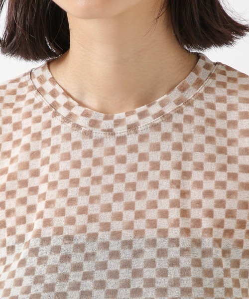 ALAND（エーランド）の「3.3 Field Trip／チェッカーボード半袖T　2218873（Tシャツ/カットソー・レディース・ブラック/ベージュ・FREE）」の14枚目の写真