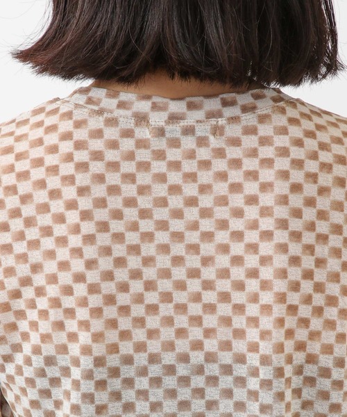 ALAND（エーランド）の「3.3 Field Trip／チェッカーボード半袖T　2218873（Tシャツ/カットソー・レディース・ブラック/ベージュ・FREE）」の9枚目の写真