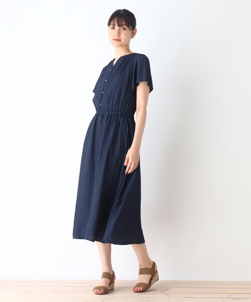 DRESKIP（ドレスキップ）の「◆デジンシャ－リングワンピース（ワンピース・レディース・ネイビー/カーキ/ダークブラウン・03/02/04）」の5枚目の写真