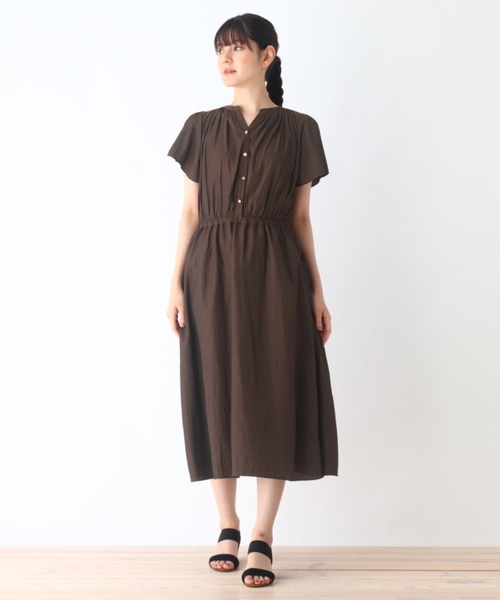 DRESKIP（ドレスキップ）の「◆デジンシャ－リングワンピース（ワンピース・レディース・ネイビー/カーキ/ダークブラウン・03/02/04）」の4枚目の写真