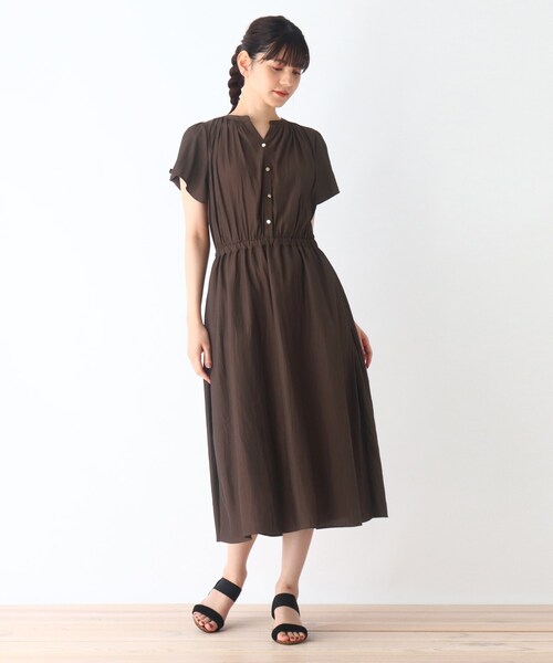 DRESKIP（ドレスキップ）の「◆デジンシャ－リングワンピース（ワンピース・レディース・ネイビー/カーキ/ダークブラウン・03/02/04）」の7枚目の写真