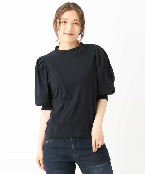 MK MICHEL KLEIN（エムケーミッシェルクラン）の「ボリュームスリーブ カットソー/洗える（Tシャツ/カットソー・レディース・ブラック/グリーン/グレイッシュベージュ・38）」の6枚目の写真