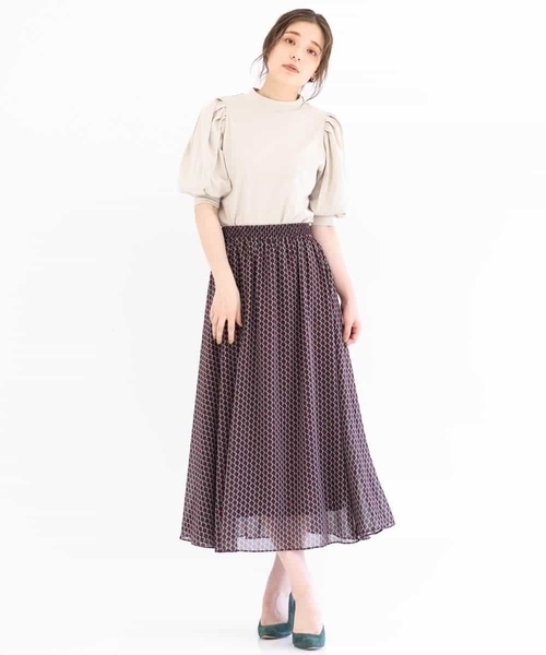 MK MICHEL KLEIN（エムケーミッシェルクラン）の「ボリュームスリーブ カットソー/洗える（Tシャツ/カットソー・レディース・ブラック/グリーン/グレイッシュベージュ・38）」の16枚目の写真