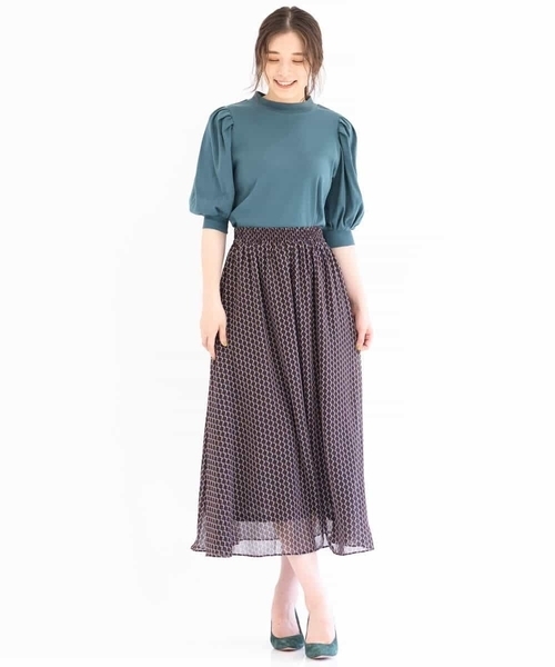 MK MICHEL KLEIN（エムケーミッシェルクラン）の「ボリュームスリーブ カットソー/洗える（Tシャツ/カットソー・レディース・ブラック/グリーン/グレイッシュベージュ・38）」の20枚目の写真