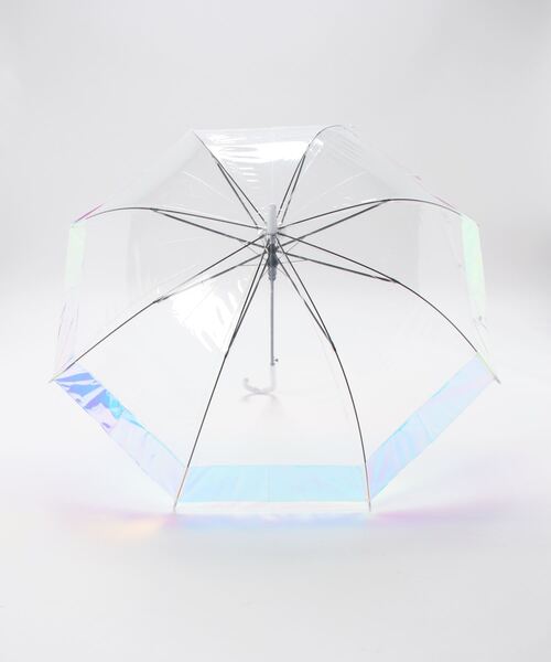 SESTO（セスト）の「gu21aw/オーロラ切継ぎビニール傘60cm（長傘・レディース・グレー/ピンク/クリア・ONE SIZE）」の4枚目の写真