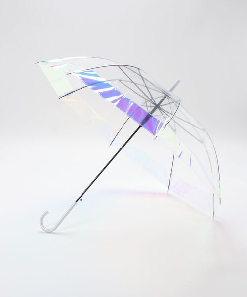 SESTO（セスト）の「gu21aw/オーロラ切継ぎビニール傘60cm（長傘・レディース・グレー/ピンク/クリア・ONE SIZE）」の10枚目の写真