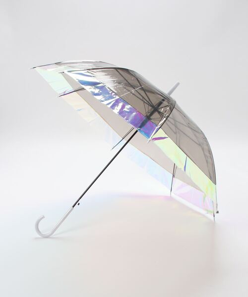 SESTO（セスト）の「gu21aw/オーロラ切継ぎビニール傘60cm（長傘・レディース・グレー/ピンク/クリア・ONE SIZE）」の9枚目の写真