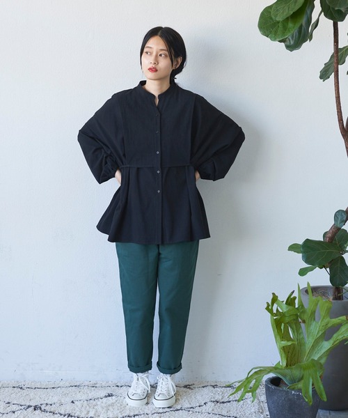 Libra Cue（リブラ キュー）の「リラックスコットンテーパードパンツ（その他パンツ・レディース・ブラック/レッド/グリーン/アイボリー・FREE）」の15枚目の写真