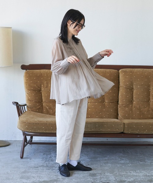 Libra Cue（リブラ キュー）の「リラックスコットンテーパードパンツ（その他パンツ・レディース・ブラック/レッド/グリーン/アイボリー・FREE）」の14枚目の写真