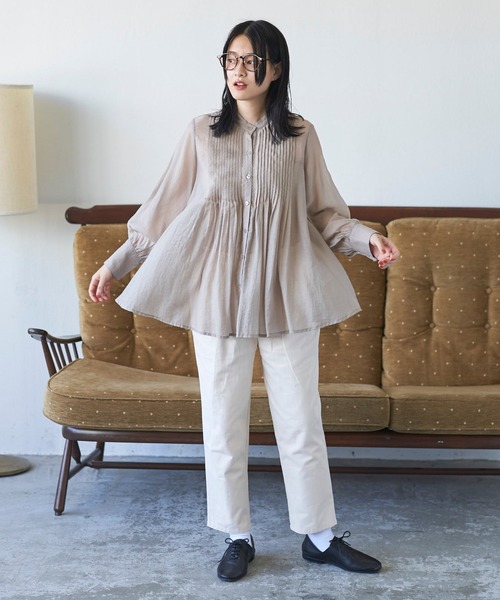 Libra Cue（リブラ キュー）の「リラックスコットンテーパードパンツ（その他パンツ・レディース・ブラック/レッド/グリーン/アイボリー・FREE）」の8枚目の写真