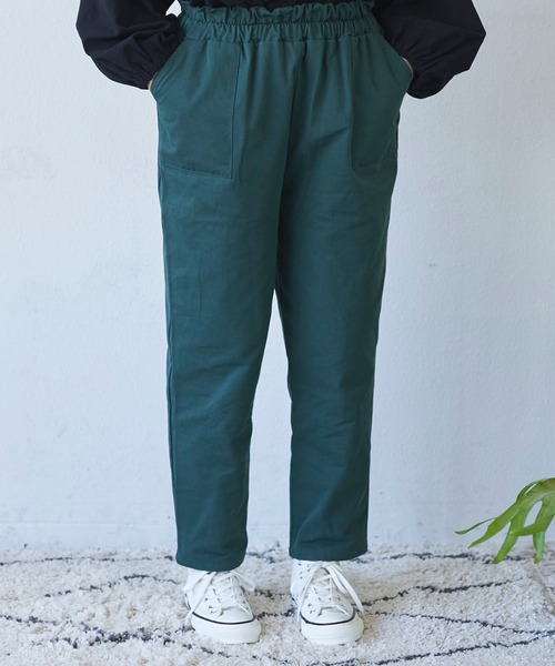 Libra Cue（リブラ キュー）の「リラックスコットンテーパードパンツ（その他パンツ・レディース・ブラック/レッド/グリーン/アイボリー・FREE）」の5枚目の写真