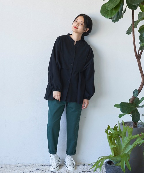 Libra Cue（リブラ キュー）の「リラックスコットンテーパードパンツ（その他パンツ・レディース・ブラック/レッド/グリーン/アイボリー・FREE）」の11枚目の写真