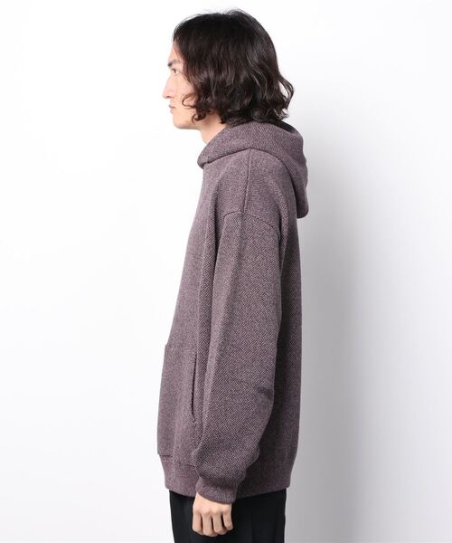 crepuscule(クレプスキュール)の「crepuscule Moss stitch hoodie (2103-004)(パーカー・メンズ・ネイビー/カーキ/バーガンディー・2/1)」の4枚目の写真
