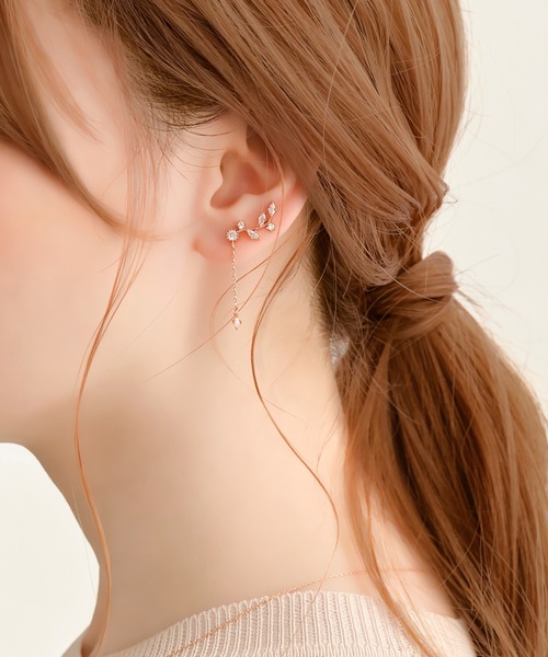 Phoebe（フィービィー）の「【シリーズ累計販売　10,000点突破！】2wayフラワリービジューピアス&イヤリング/ボタニカル/存在感◎（ピアス（両耳用）・レディース・イエローゴールド/ピンクゴールド/ゴールド系その他・FREE）」の13枚目の写真