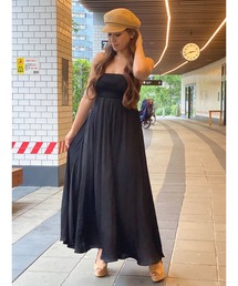 DURAS | バックレースアップサテンワンピース(ワンピース)