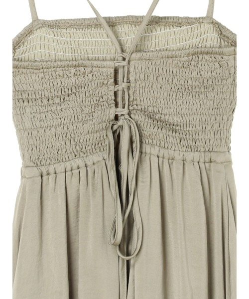 DURAS(デュラス)の「バックレースアップサテンワンピース(ワンピース・レディース・ブラック/カーキ/ベージュ系その他・FREE)」の16枚目の写真