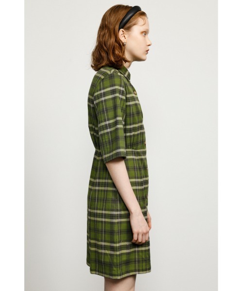 SLY（スライ）の「COLOR PLAID BACK GATHER S/OP バックギャザー ショート ワンピース（ワンピース・レディース・ブラック系その他2/グリーン系その他2/パープル系その他・1/2）」の12枚目の写真