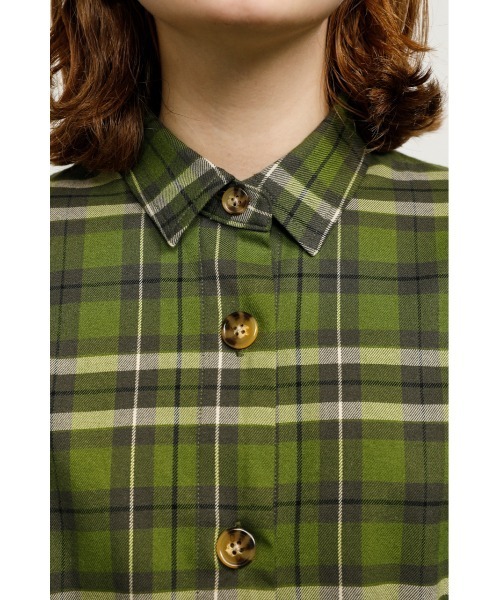 SLY（スライ）の「COLOR PLAID BACK GATHER S/OP バックギャザー ショート ワンピース（ワンピース・レディース・ブラック系その他2/グリーン系その他2/パープル系その他・1/2）」の8枚目の写真