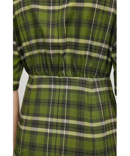 SLY（スライ）の「COLOR PLAID BACK GATHER S/OP バックギャザー ショート ワンピース（ワンピース・レディース・ブラック系その他2/グリーン系その他2/パープル系その他・1/2）」の16枚目の写真