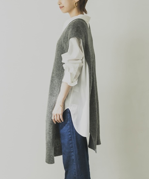 URBAN RESEARCH（アーバンリサーチ）の「2WAYストール（ニット/セーター・レディース・ベージュ/グレー/アイボリー・-）」の4枚目の写真