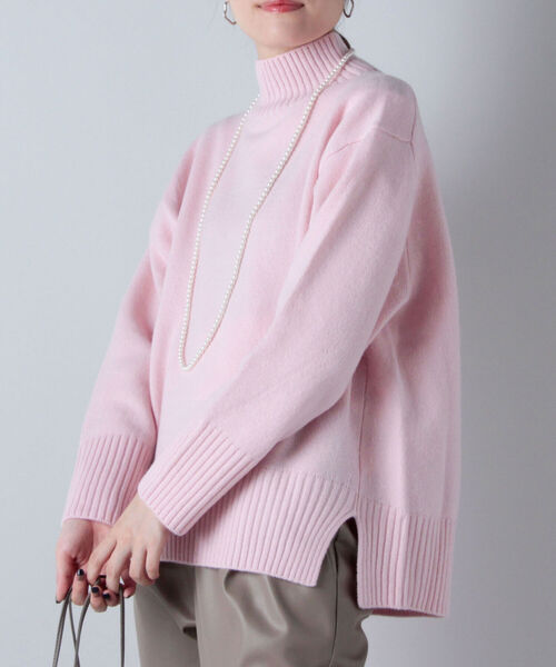 NOLLEY’S（ノーリーズ）の「◇【WEB限定カラーあり】MUSICハイネックプルオーバーニット（ニット/セーター・レディース・アイボリー/ベージュ/ライトグリーン/ブルー/ライトブルー/サックスブルー/ラベンダー/ベビーピンク/ピンク系その他/オレンジ/ホワイト系その他/ピンク系その他2/グレー系その他・38）」の10枚目の写真