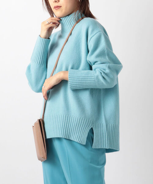 NOLLEY’S（ノーリーズ）の「◇【WEB限定カラーあり】MUSICハイネックプルオーバーニット（ニット/セーター・レディース・アイボリー/ベージュ/ライトグリーン/ブルー/ライトブルー/サックスブルー/ラベンダー/ベビーピンク/ピンク系その他/オレンジ/ホワイト系その他/ピンク系その他2/グレー系その他・38）」の7枚目の写真