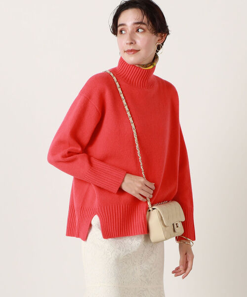 NOLLEY’S（ノーリーズ）の「◇【WEB限定カラーあり】MUSICハイネックプルオーバーニット（ニット/セーター・レディース・アイボリー/ベージュ/ライトグリーン/ブルー/ライトブルー/サックスブルー/ラベンダー/ベビーピンク/ピンク系その他/オレンジ/ホワイト系その他/ピンク系その他2/グレー系その他・38）」の12枚目の写真