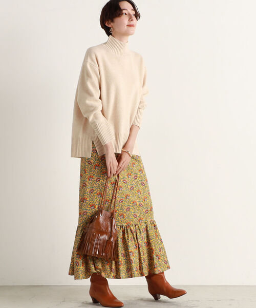 NOLLEY’S（ノーリーズ）の「◇【WEB限定カラーあり】MUSICハイネックプルオーバーニット（ニット/セーター・レディース・アイボリー/ベージュ/ライトグリーン/ブルー/ライトブルー/サックスブルー/ラベンダー/ベビーピンク/ピンク系その他/オレンジ/ホワイト系その他/ピンク系その他2/グレー系その他・38）」の17枚目の写真