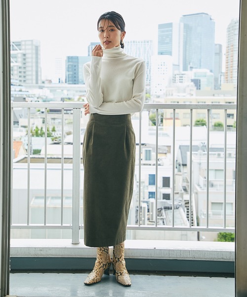 RIVE DROITE（リヴドロワ）の「細見えもキレイ見えも叶う　コーデュロイナロースカート（スカート・レディース・ベージュ/オフホワイト/カーキ・38/36）」の15枚目の写真