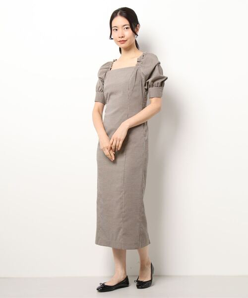 Allamanda（アラマンダ）の「BackレースUPタイトワンピース（ワンピース・レディース・インディゴブルー/その他13/ブラウン系その他2・M）」の3枚目の写真