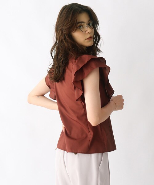 AG by aquagirl(エージーバイアクアガール)の「◆ショルダーフリル比翼ブラウス【WEB限定サイズ】(シャツ/ブラウス・レディース・ブラック/ライトグリーン/ダークブラウン・36/38/40)」の13枚目の写真