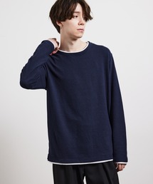 JUNRED | ブロックインレイフェイクレイヤードプルオーバー(Tシャツ/カットソー)