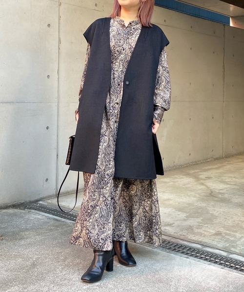 DouDou（ドゥドゥ）の「フラワープリントワンピース（ワンピース・レディース・ブラック/ブラック系その他・FREE）」の15枚目の写真