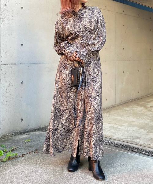 DouDou（ドゥドゥ）の「フラワープリントワンピース（ワンピース・レディース・ブラック/ブラック系その他・FREE）」の10枚目の写真