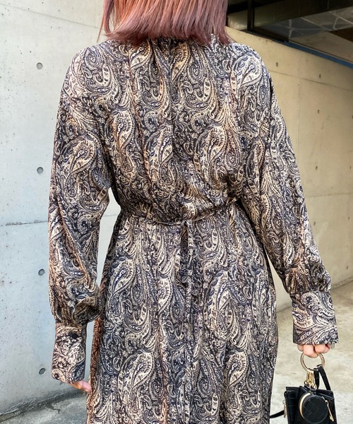 DouDou（ドゥドゥ）の「フラワープリントワンピース（ワンピース・レディース・ブラック/ブラック系その他・FREE）」の8枚目の写真