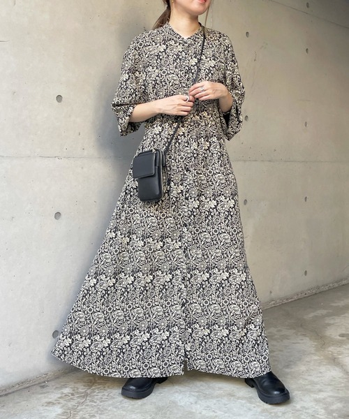 DouDou（ドゥドゥ）の「フラワープリントワンピース（ワンピース・レディース・ブラック/ブラック系その他・FREE）」の19枚目の写真