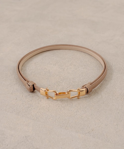 OLIVE des OLIVE（オリーブデオリーブ）の「ビットベルト（ベルト・レディース・ダークブラウン/ベージュ/ピンク・FREE）」の3枚目の写真