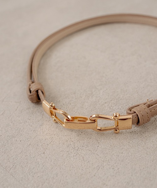 OLIVE des OLIVE（オリーブデオリーブ）の「ビットベルト（ベルト・レディース・ダークブラウン/ベージュ/ピンク・FREE）」の5枚目の写真