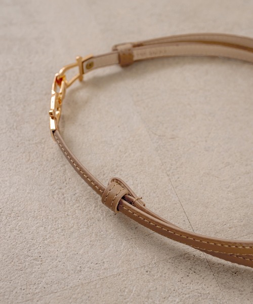 OLIVE des OLIVE（オリーブデオリーブ）の「ビットベルト（ベルト・レディース・ダークブラウン/ベージュ/ピンク・FREE）」の6枚目の写真