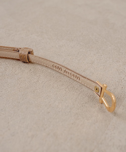 OLIVE des OLIVE（オリーブデオリーブ）の「ビットベルト（ベルト・レディース・ダークブラウン/ベージュ/ピンク・FREE）」の7枚目の写真