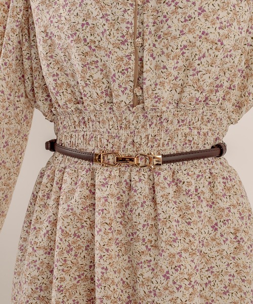 OLIVE des OLIVE（オリーブデオリーブ）の「ビットベルト（ベルト・レディース・ダークブラウン/ベージュ/ピンク・FREE）」の4枚目の写真