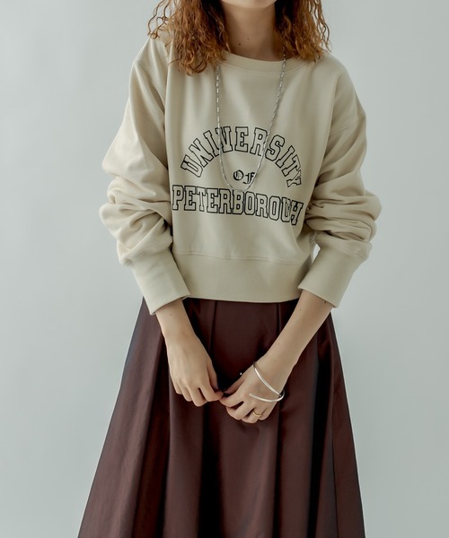 mystic（ミスティック）の「カレッジショートスウェット（スウェット・レディース・アイボリー/ブラック/ブルー・FREE）」の17枚目の写真