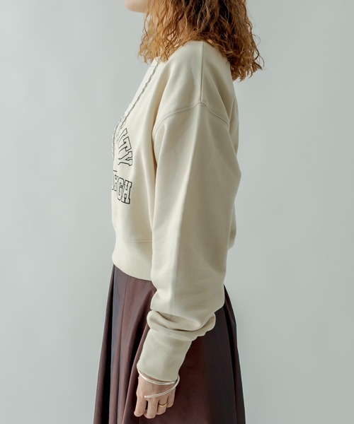 mystic（ミスティック）の「カレッジショートスウェット（スウェット・レディース・アイボリー/ブラック/ブルー・FREE）」の12枚目の写真