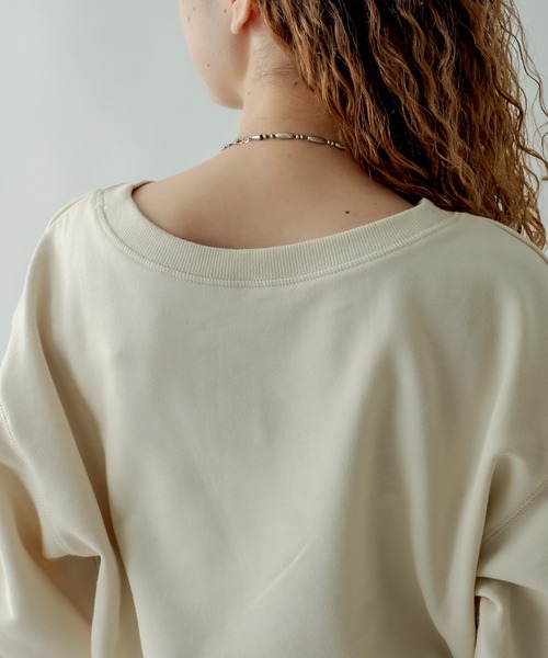 mystic（ミスティック）の「カレッジショートスウェット（スウェット・レディース・アイボリー/ブラック/ブルー・FREE）」の18枚目の写真